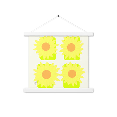 Sunflower squares Poster with hangers