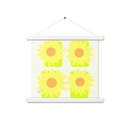 Sunflower squares Poster with hangers