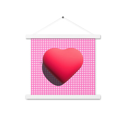 Shining heart for love Poster with hangers