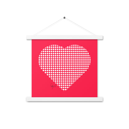 In love (dotted heart) Poster with hangers