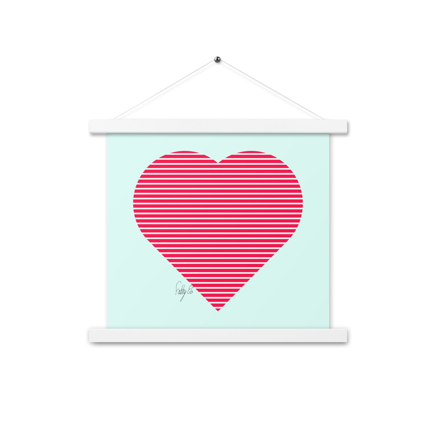 In love (passion heart stripes) Poster with hangers