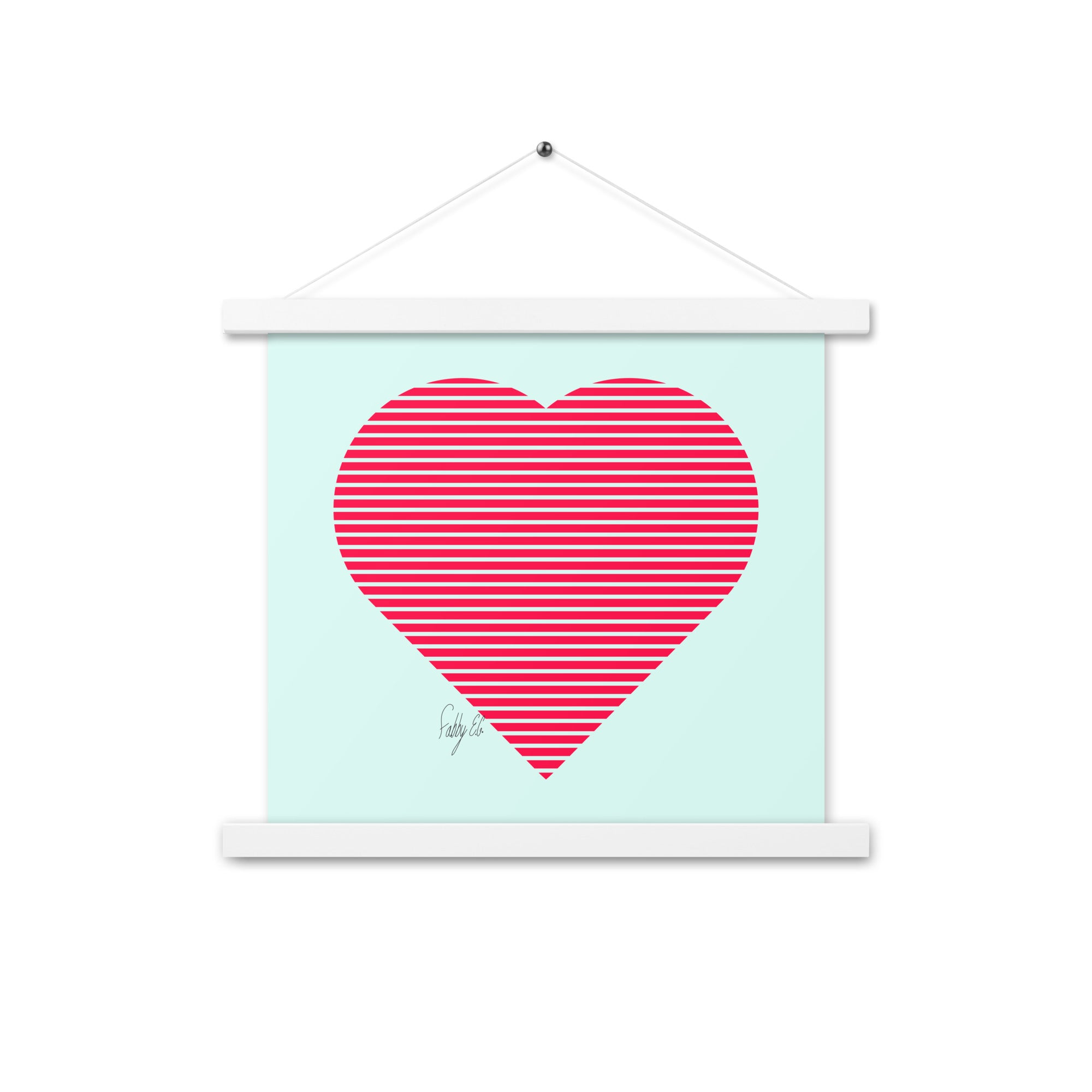 In love (passion heart stripes) Poster with hangers