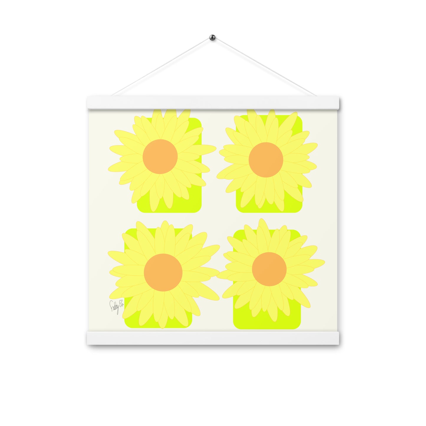 Sunflower squares Poster with hangers