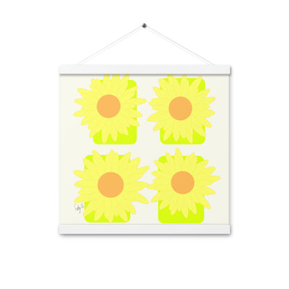 Sunflower squares Poster with hangers