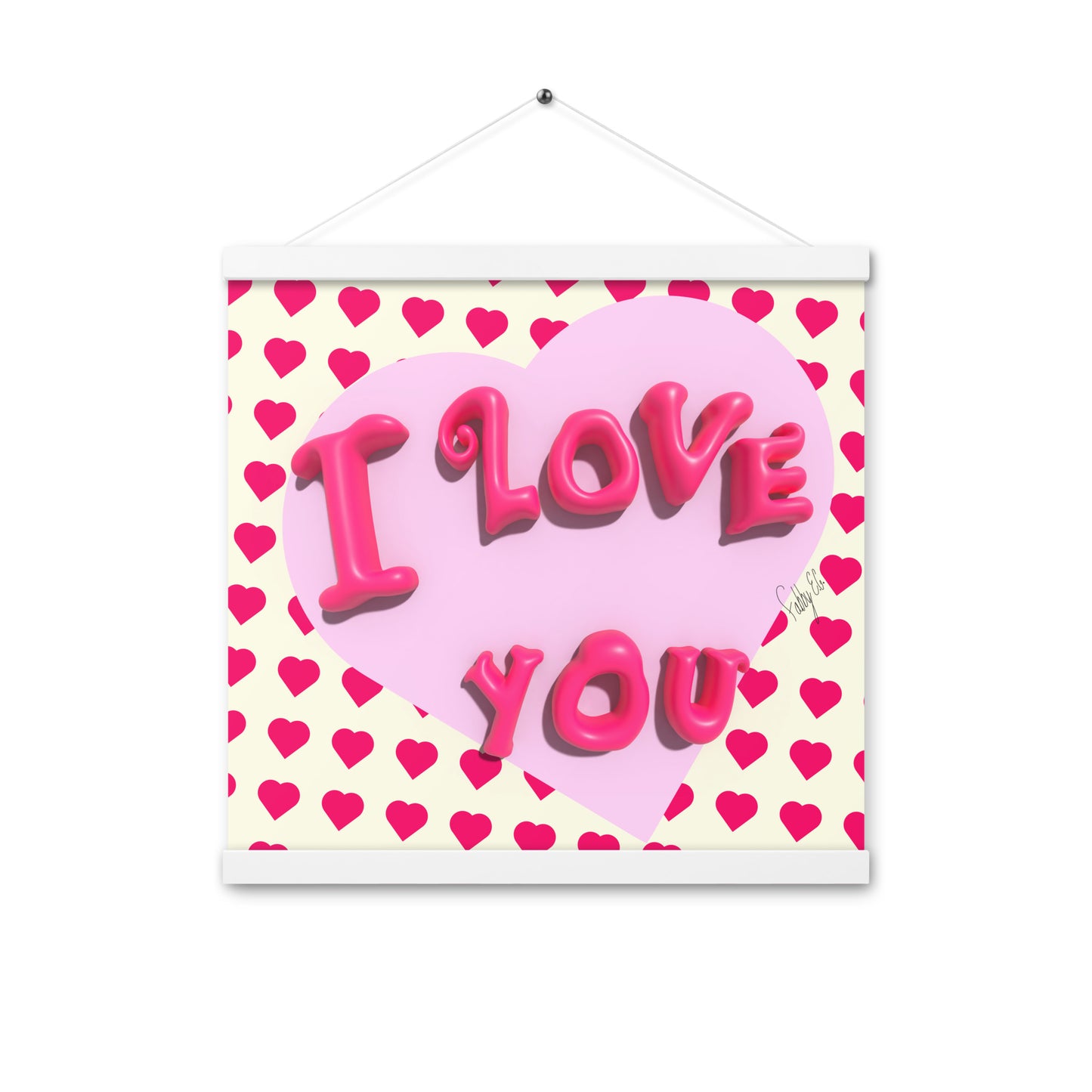 I love you heart Poster with hangers