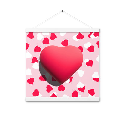 Valentines heart for love Poster with hangers