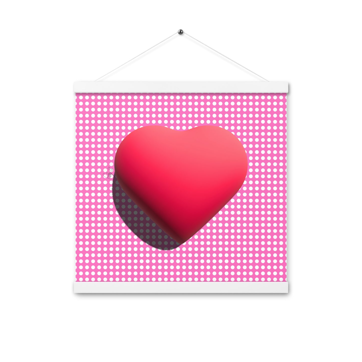 Shining heart for love Poster with hangers