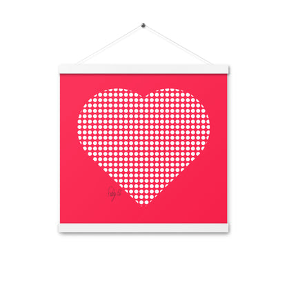 In love (dotted heart) Poster with hangers