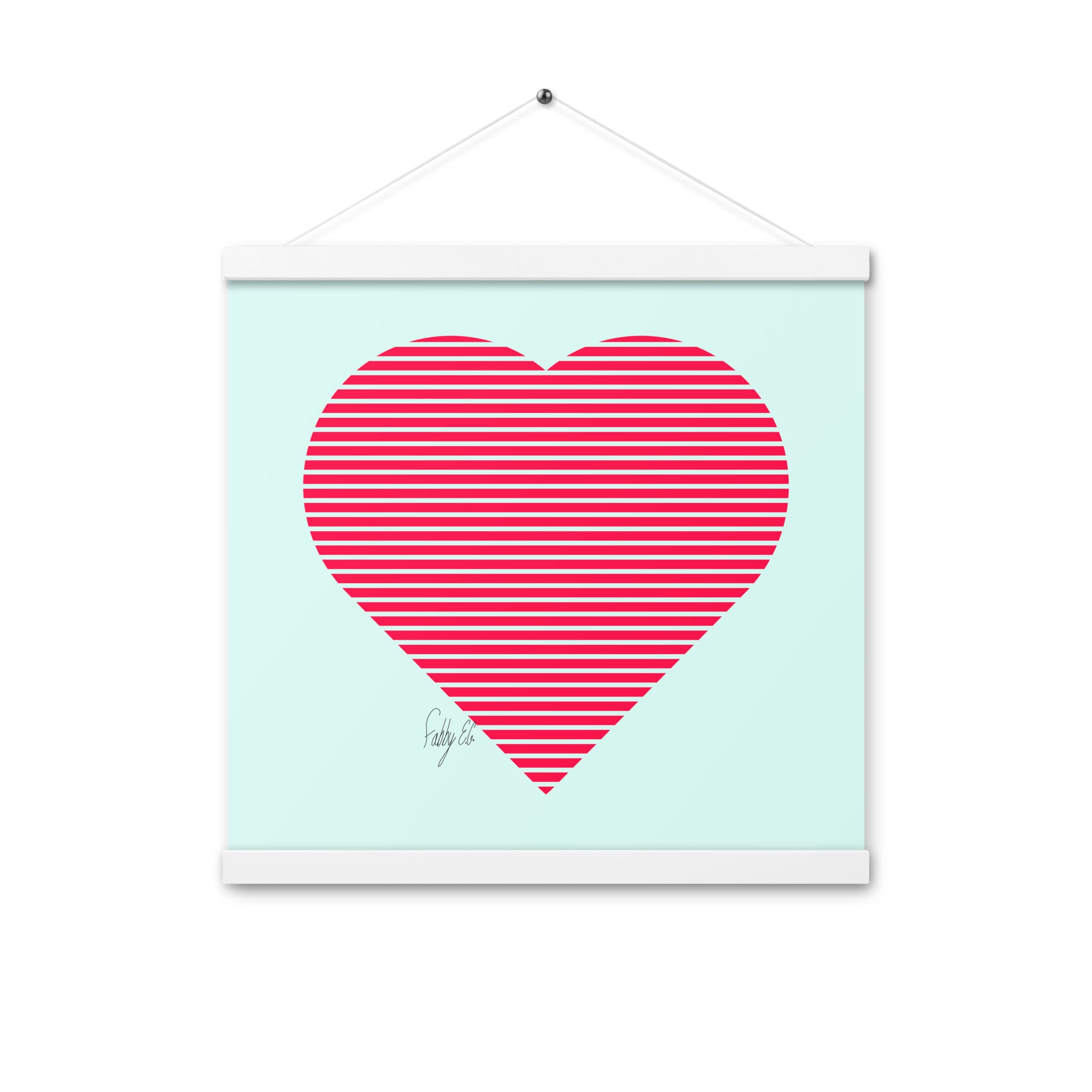 In love (passion heart stripes) Poster with hangers