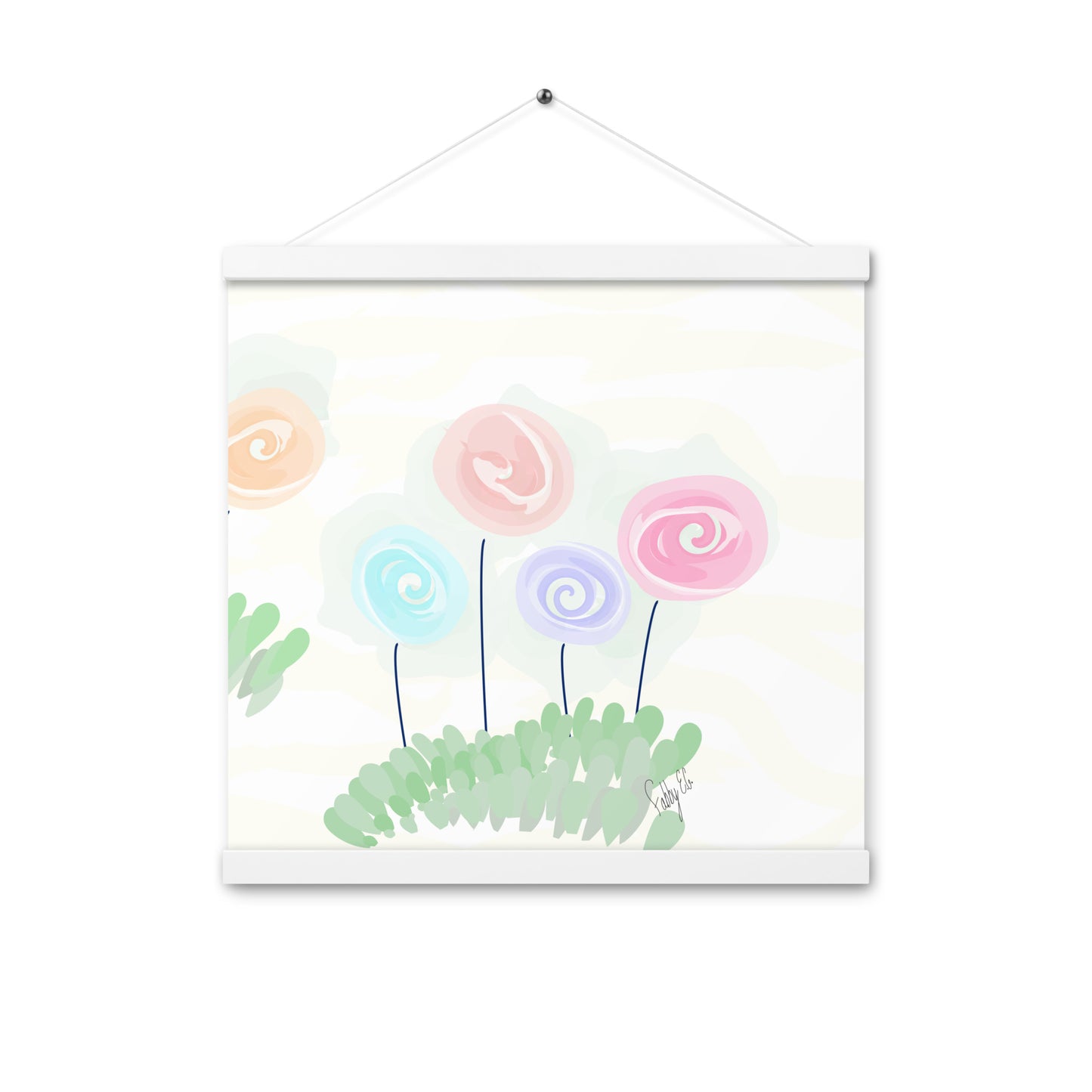 Women’s day flowers Poster with hangers