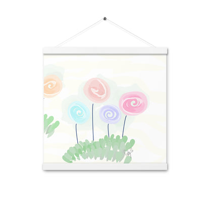 Women’s day flowers Poster with hangers