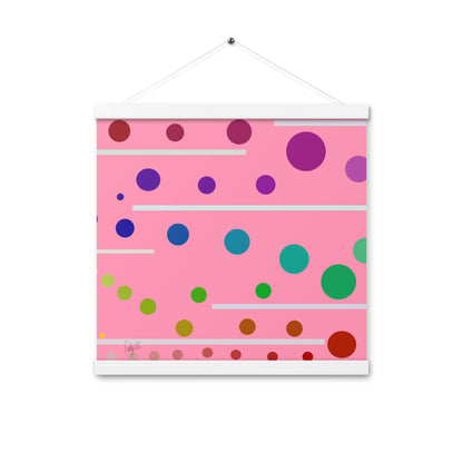 Follow along light red-pink Poster with hangers