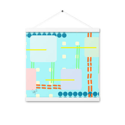 Off grid blue Poster with hangers