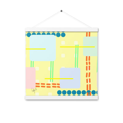 Off grid yellow Poster with hangers