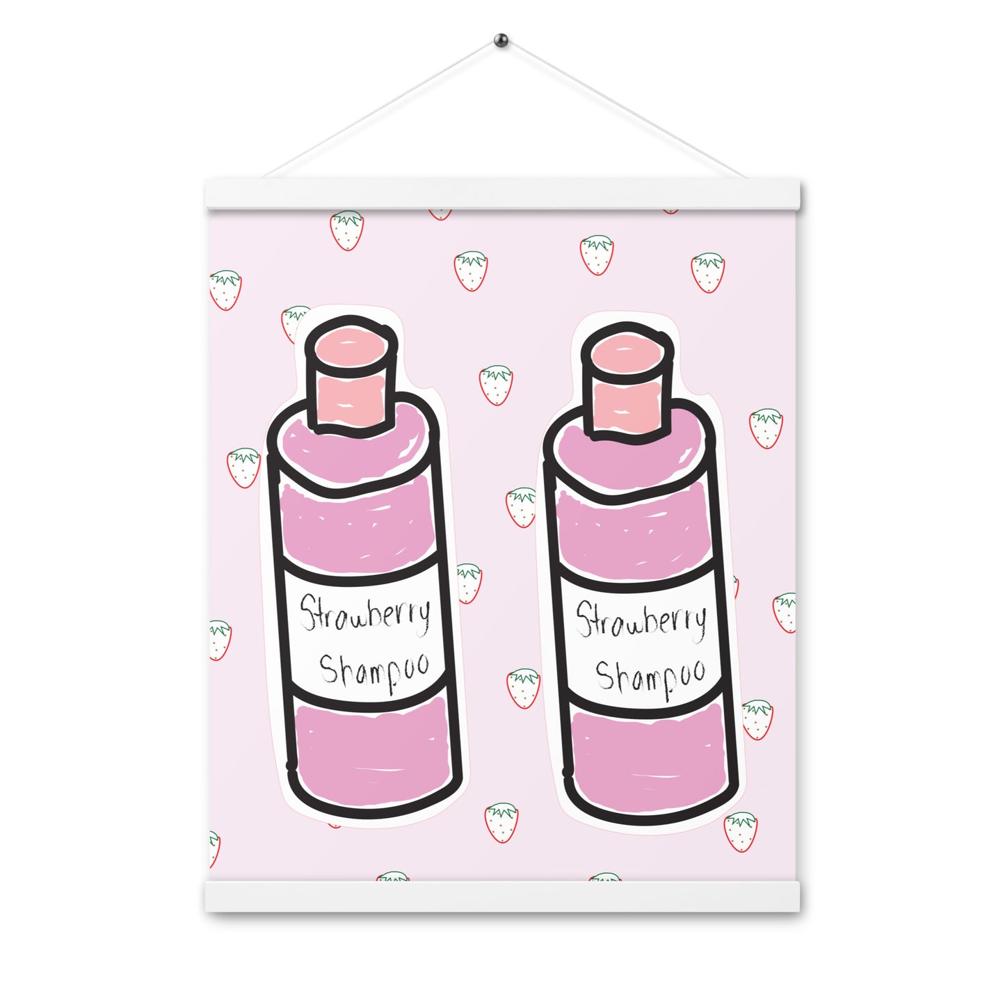 Strawberry shampoo Poster with hangers