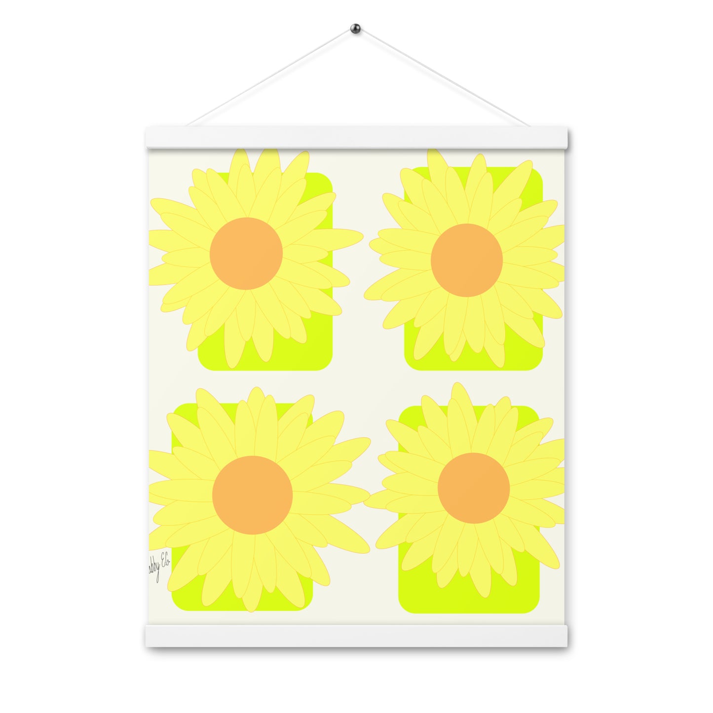 Sunflower squares Poster with hangers