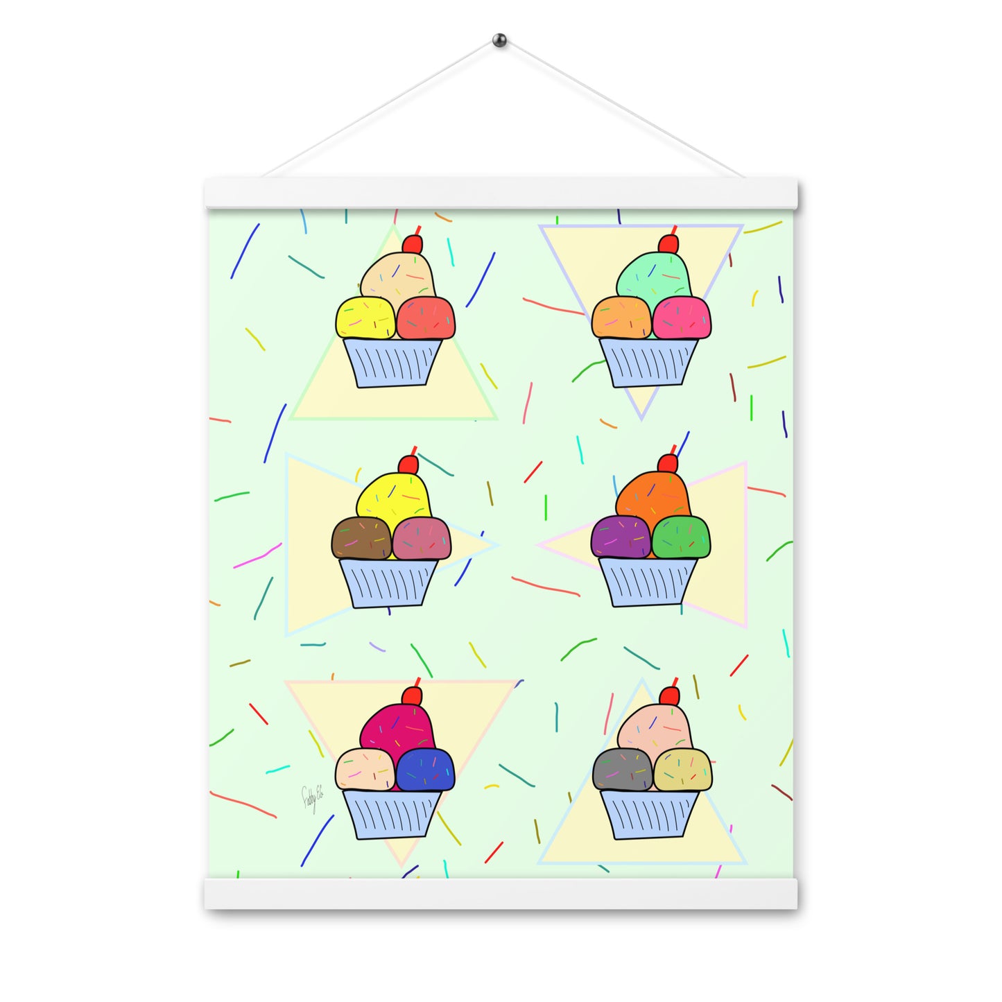 Ice cream time Poster with hangers