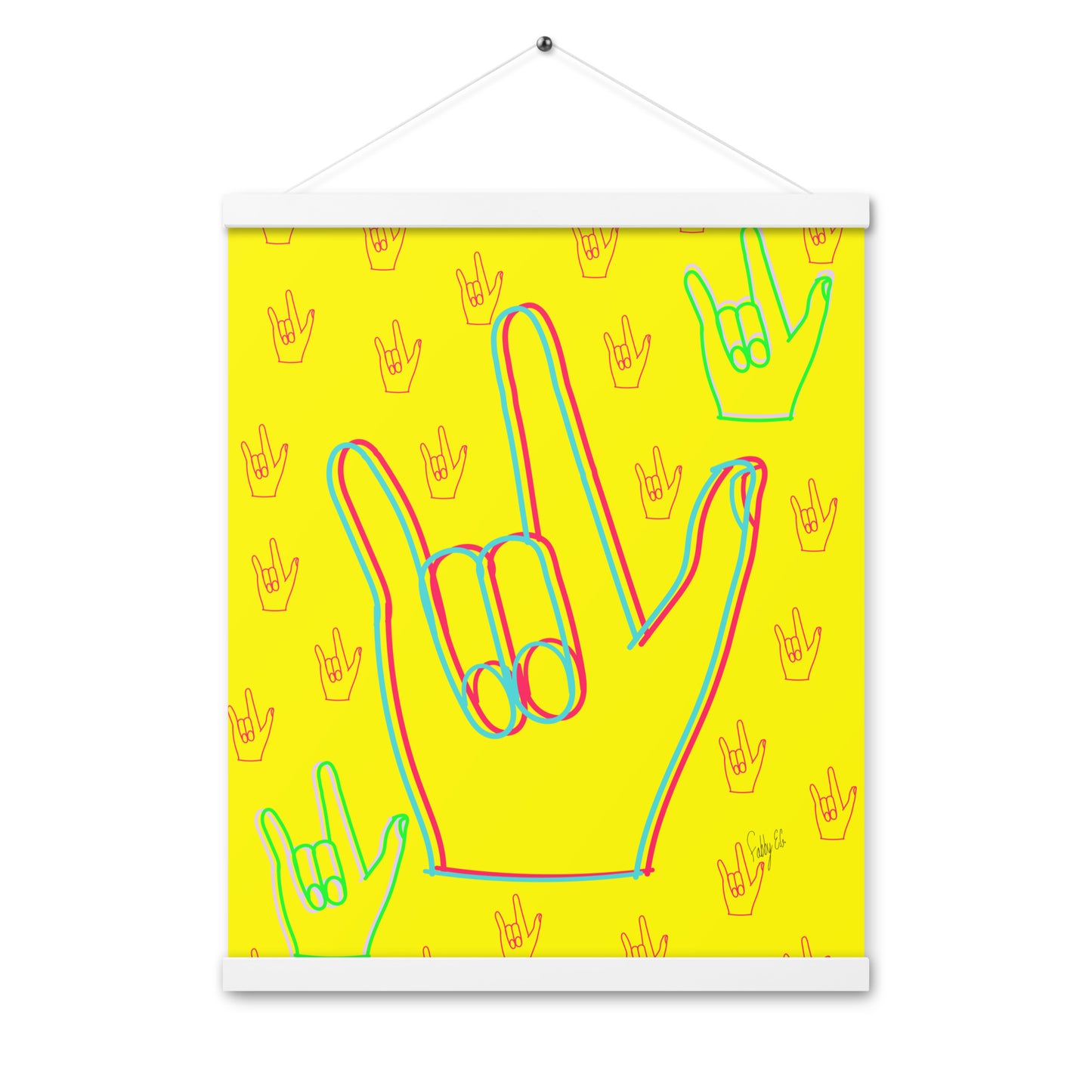 I love you sign language Poster with hangers