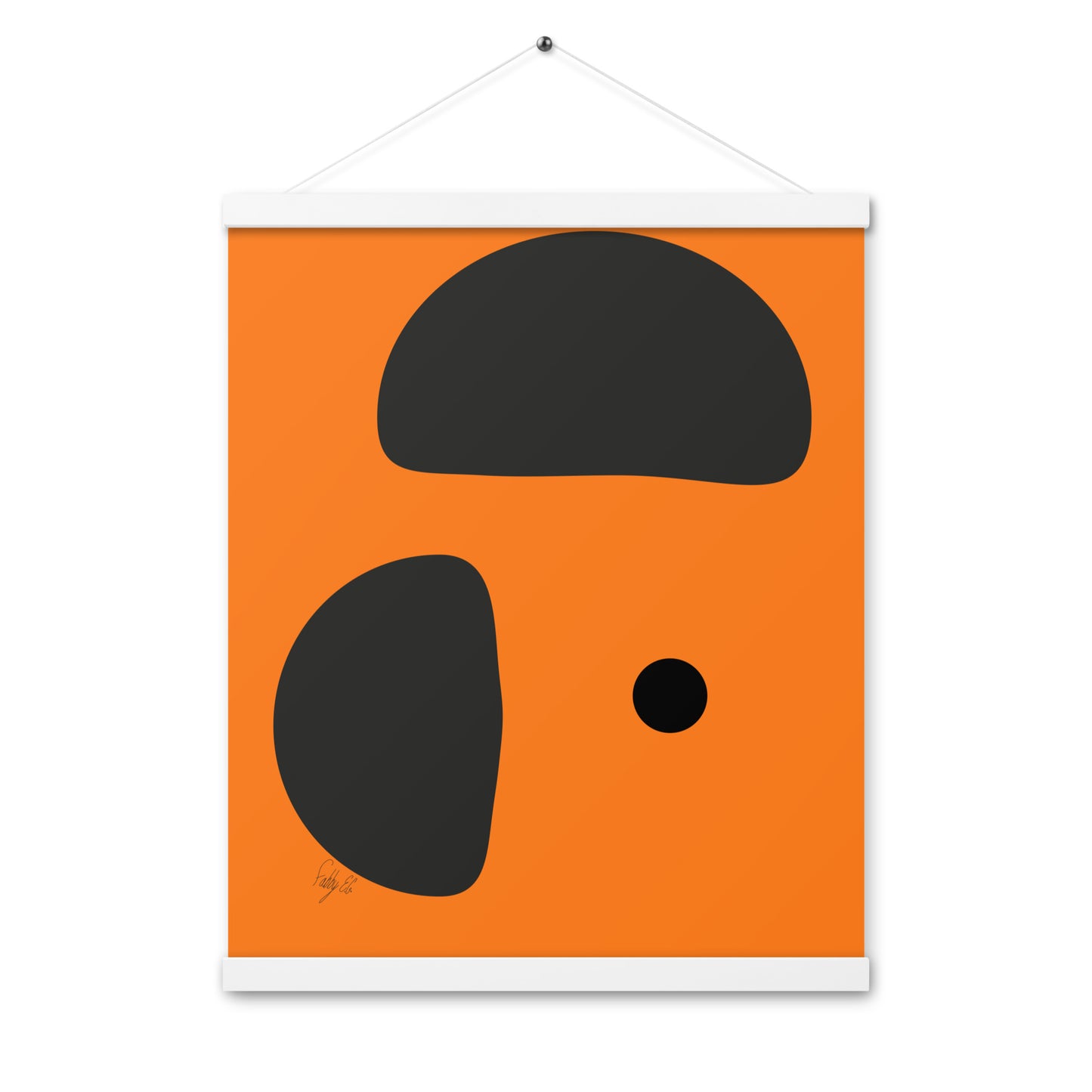 Opposite dots orange Poster with hangers