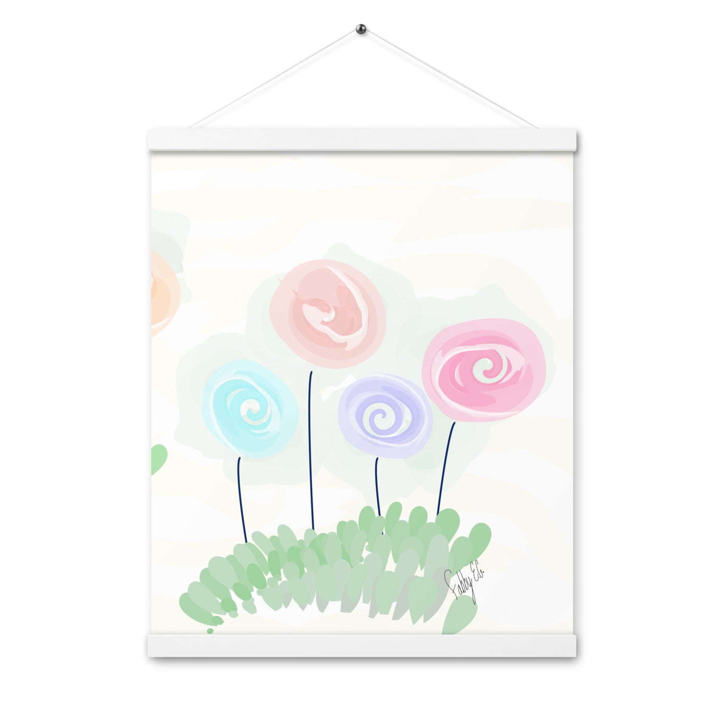 Women’s day flowers Poster with hangers