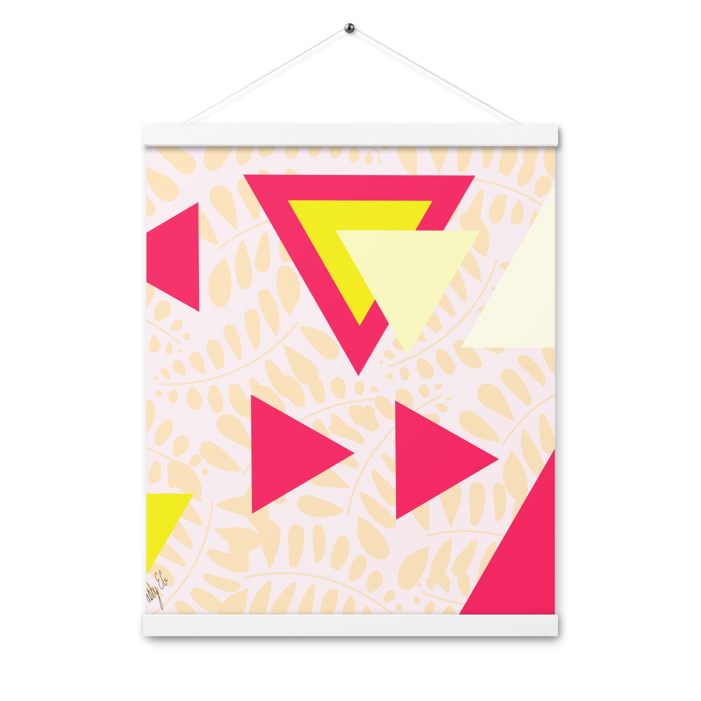 Triangular petals Poster with hangers