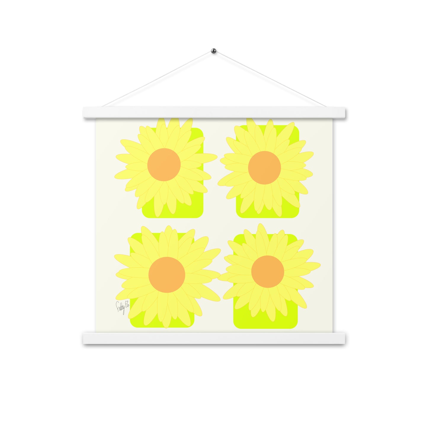 Sunflower squares Poster with hangers