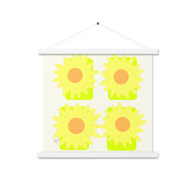 Sunflower squares Poster with hangers