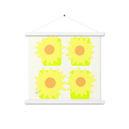 Sunflower squares Poster with hangers