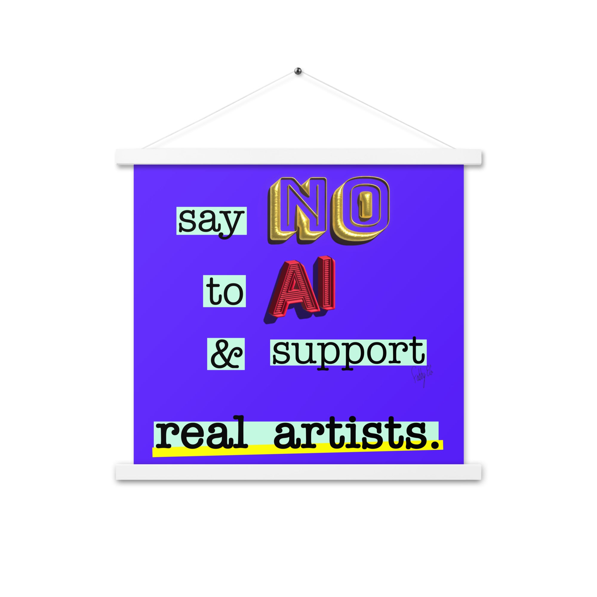 Say no to AI spiral Poster with hangers