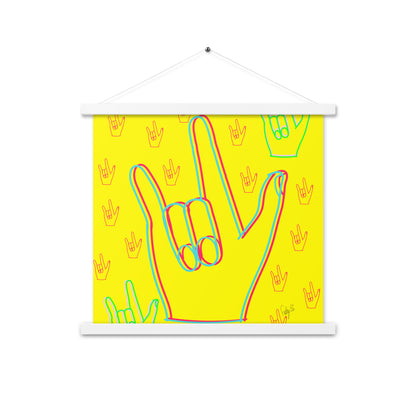 I love you sign language Poster with hangers