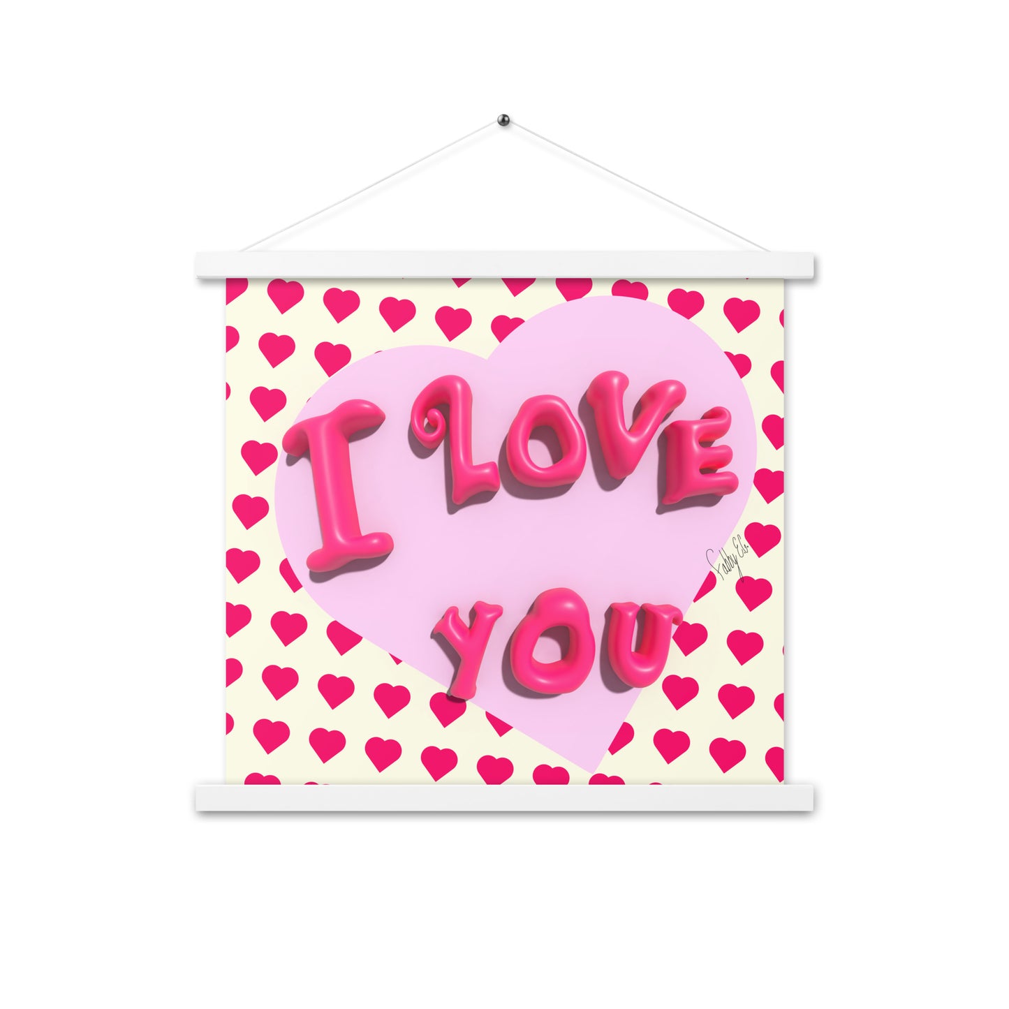 I love you heart Poster with hangers