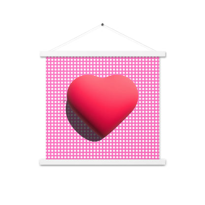 Shining heart for love Poster with hangers