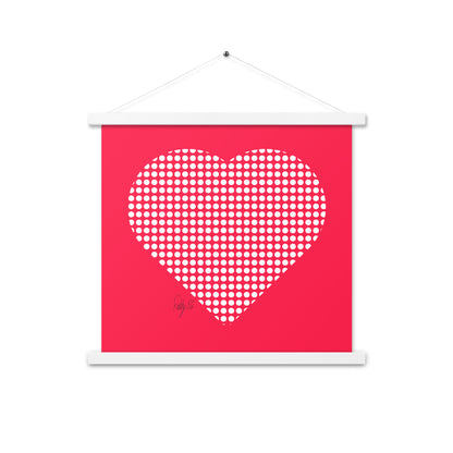 In love (dotted heart) Poster with hangers