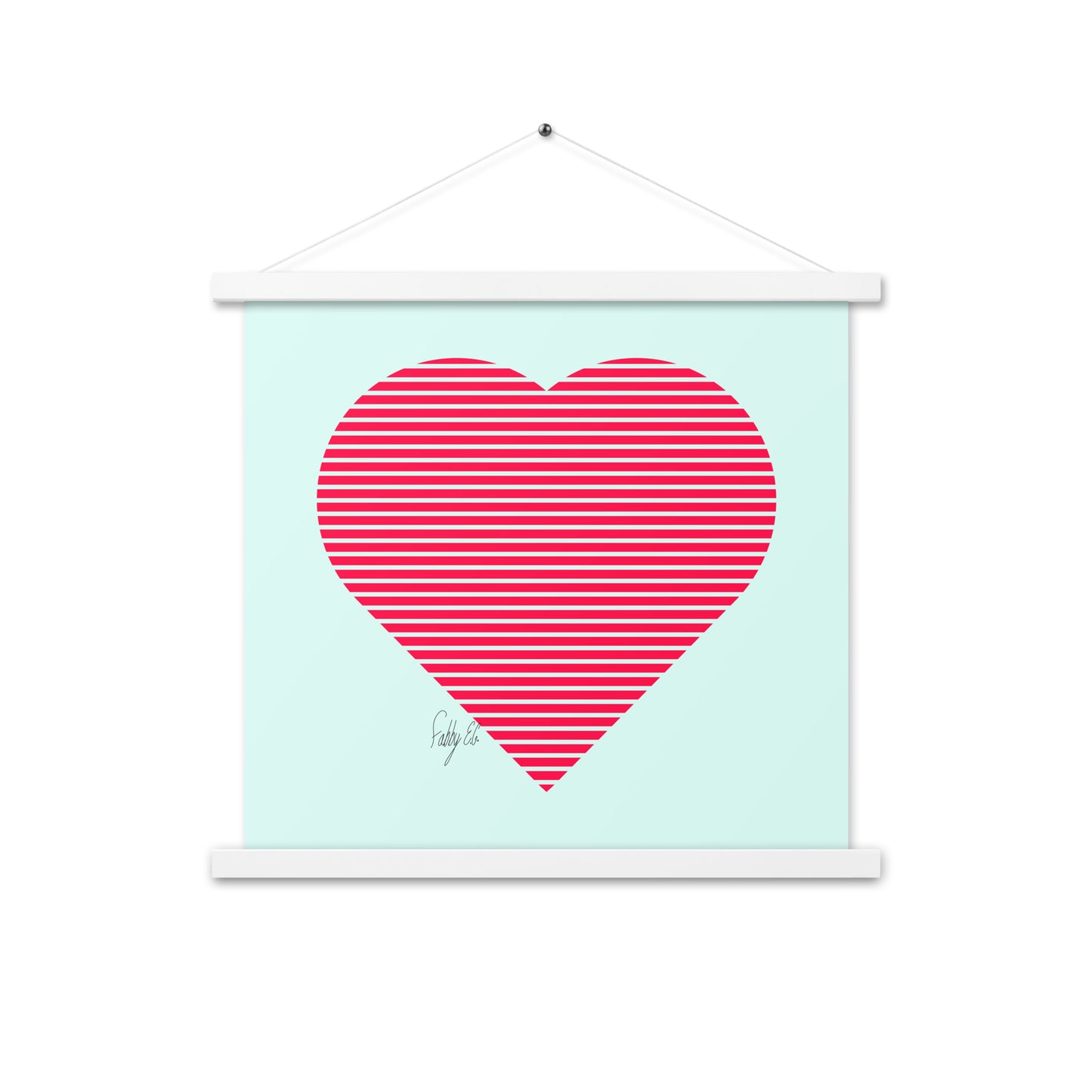 In love (passion heart stripes) Poster with hangers