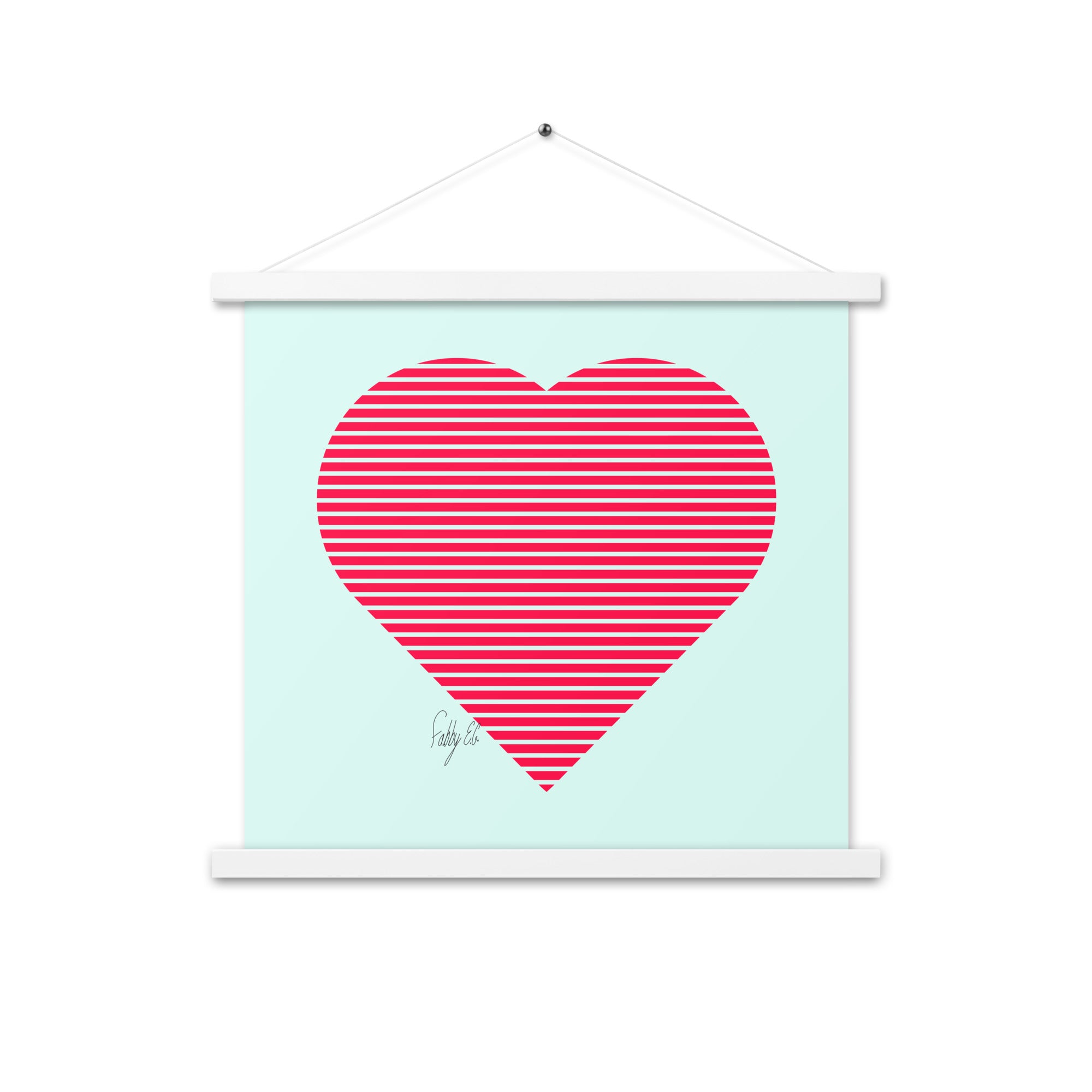 In love (passion heart stripes) Poster with hangers