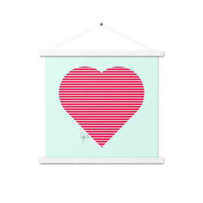 In love (passion heart stripes) Poster with hangers