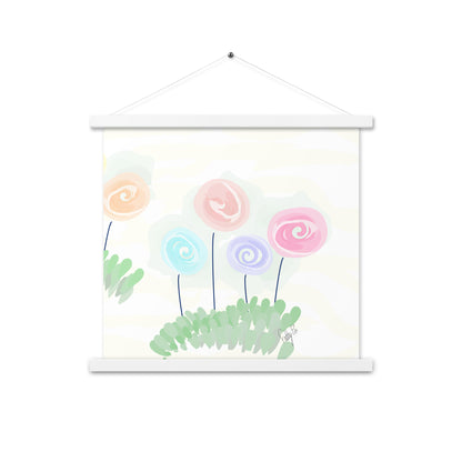 Women’s day flowers Poster with hangers