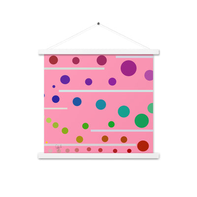 Follow along light red-pink Poster with hangers