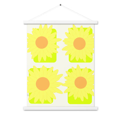 Sunflower squares Poster with hangers