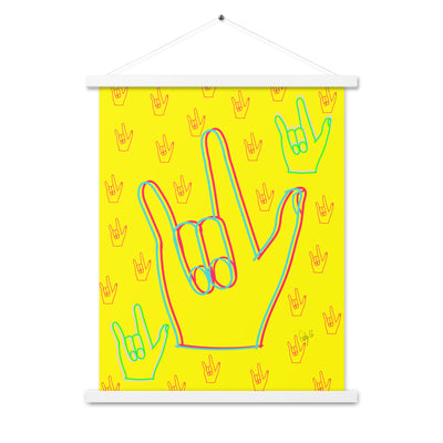 I love you sign language Poster with hangers