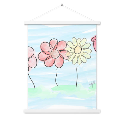 Buying myself four flowers Poster with hangers