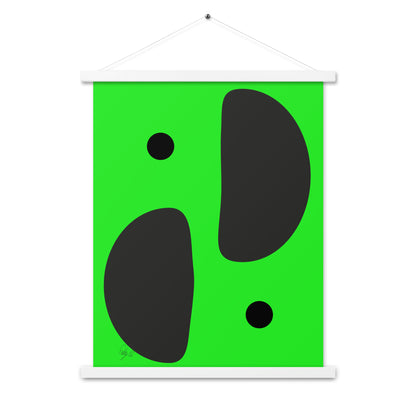 Mirror effect dots green Poster with hangers