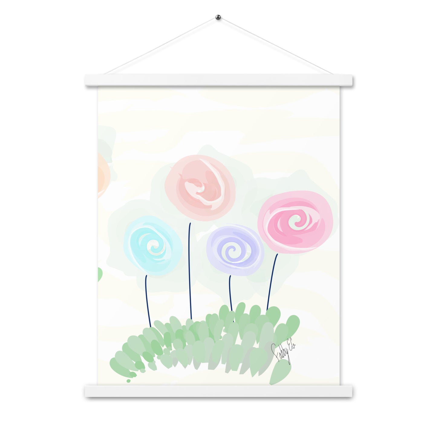 Women’s day flowers Poster with hangers