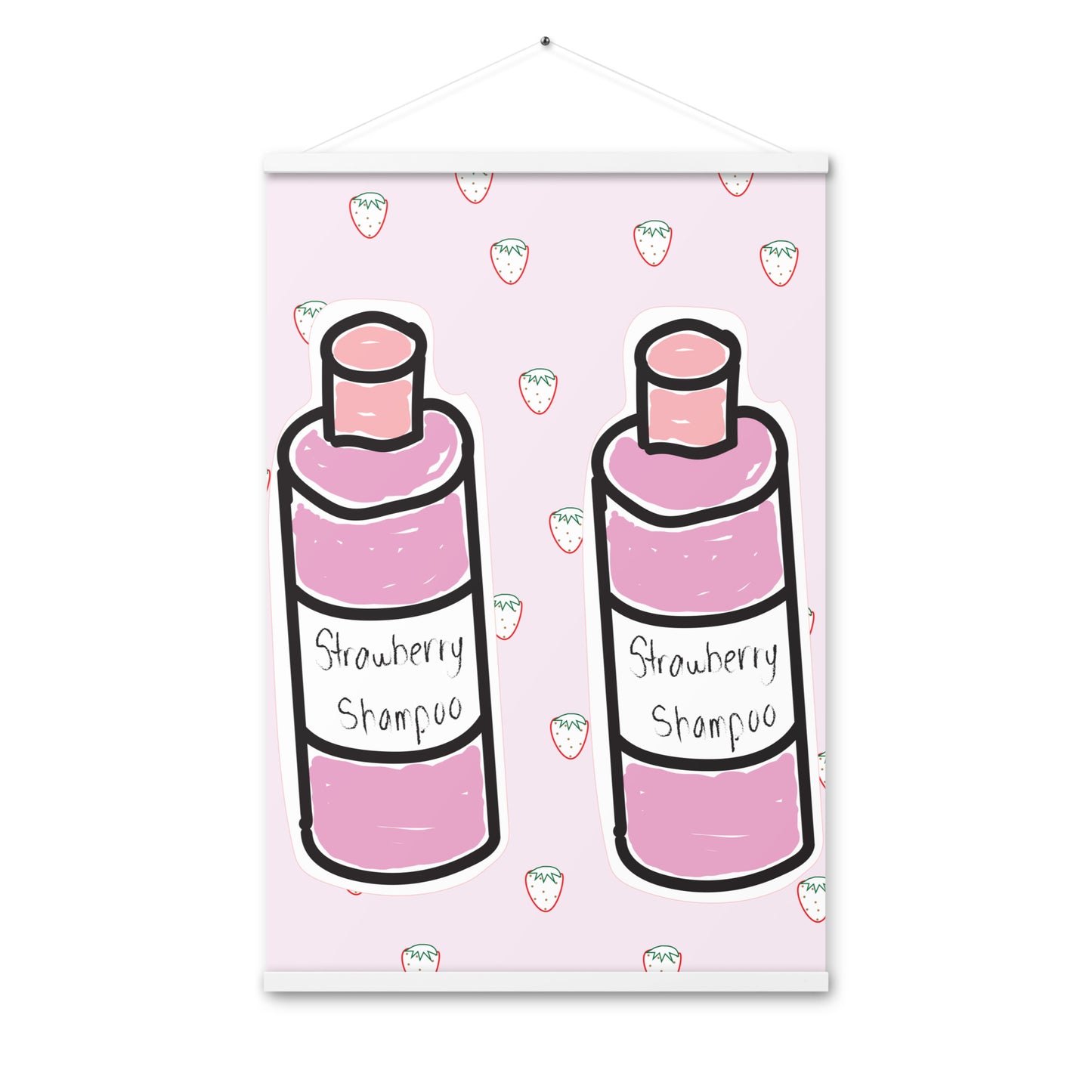 Strawberry shampoo Poster with hangers