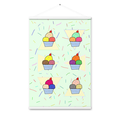 Ice cream time Poster with hangers