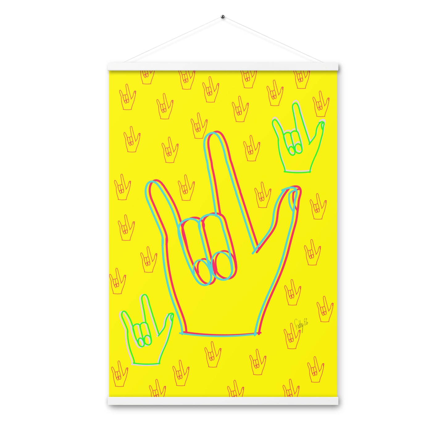 I love you sign language Poster with hangers