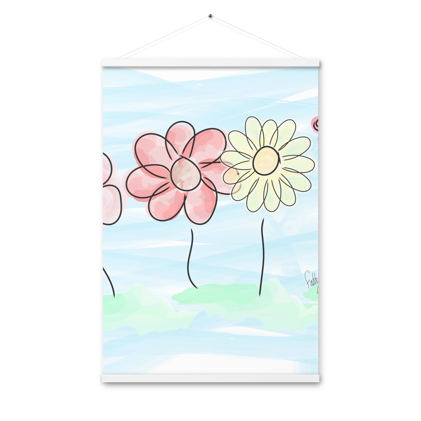 Buying myself four flowers Poster with hangers