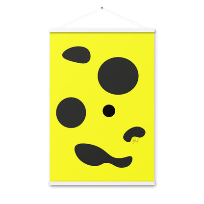 Dots yellow Poster with hangers