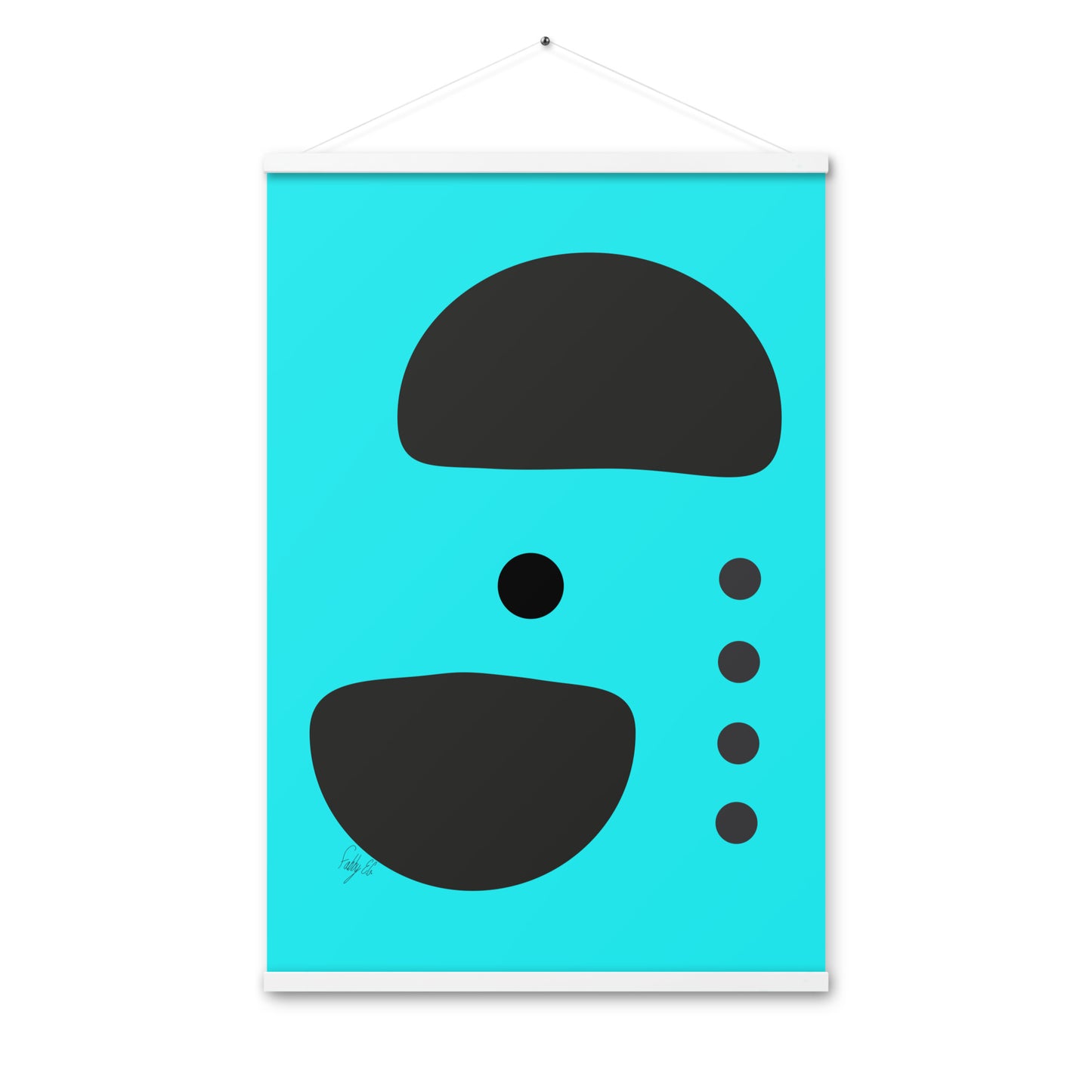 Dots taking sides blue Poster with hangers