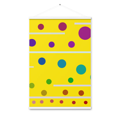 Follow along light yellow Poster with hangers